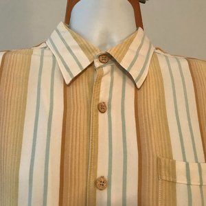TOMMY BAHAMA SZ L LONG SLEEVED STRIPED SHIRT